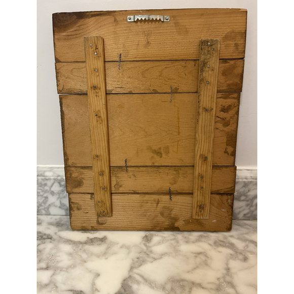 Carved Wood Floral Handmade Folk Art Painting, Mod, Bohemian Signed - Picture 7 of 10